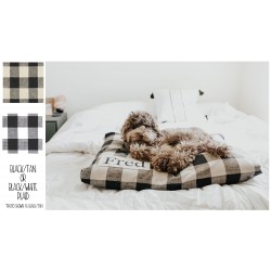 Plaid Dog Bed Cover - Dog Beds - Personalized Dog Bed - Custom Dog Bed - Pet Beds - Farmhouse Dog Bed Cover - ALL SIZES - Washable