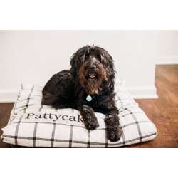 Plaid Dog Bed Cover - Dog Beds - Personalized Dog Bed - Custom Dog Bed - Black and White - Farmhouse Dog Bed Cover - ALL SIZES - Washable