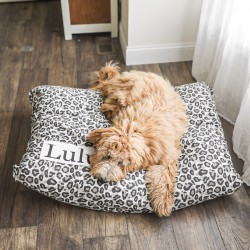 Leopard Dog Bed Cover - Dog Beds - Personalized Dog Bed - Custom Dog Bed - Animal Print - Boho Dog Bed Cover - ALL SIZES - Washable