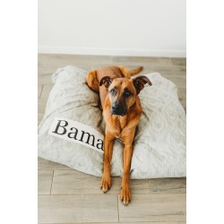 Tan Dog Bed Cover - Dog Beds - Personalized Dog Bed - Custom Dog Bed - Tan and White - Dog Bed Cover - ALL SIZES - Washable